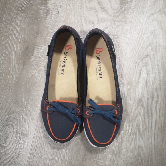 Berkemann Walk Maxx Ladies Size 39 (8 US) Navy with Orange Trim Fitness Shoe - Picture 3 of 10